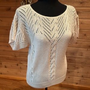 Beautiful vintage acrylic cream colored knit sweater